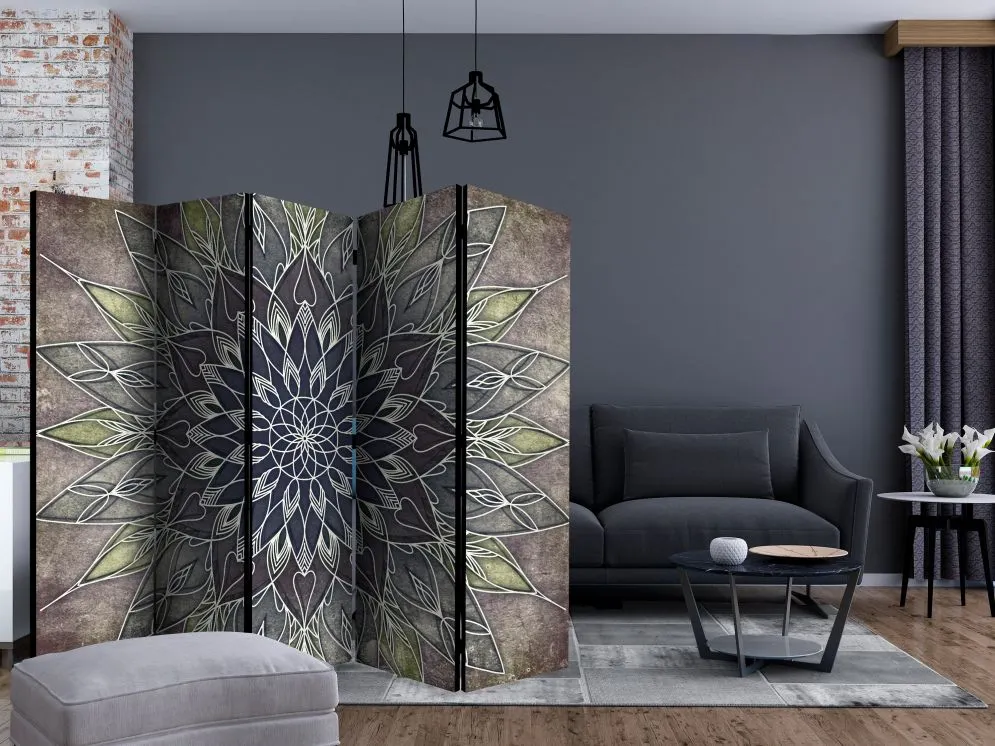Parawan akustyczny Orient 225x172 cm 5-częściowy czarny | MIRAT.