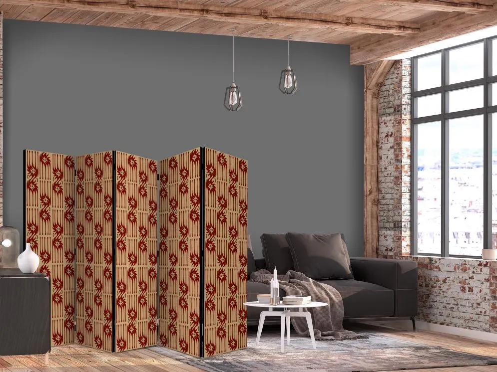 Parawan akustyczny Tła i desenie 225x172 cm 5-częściowy wielokolorowy | MIRAT.