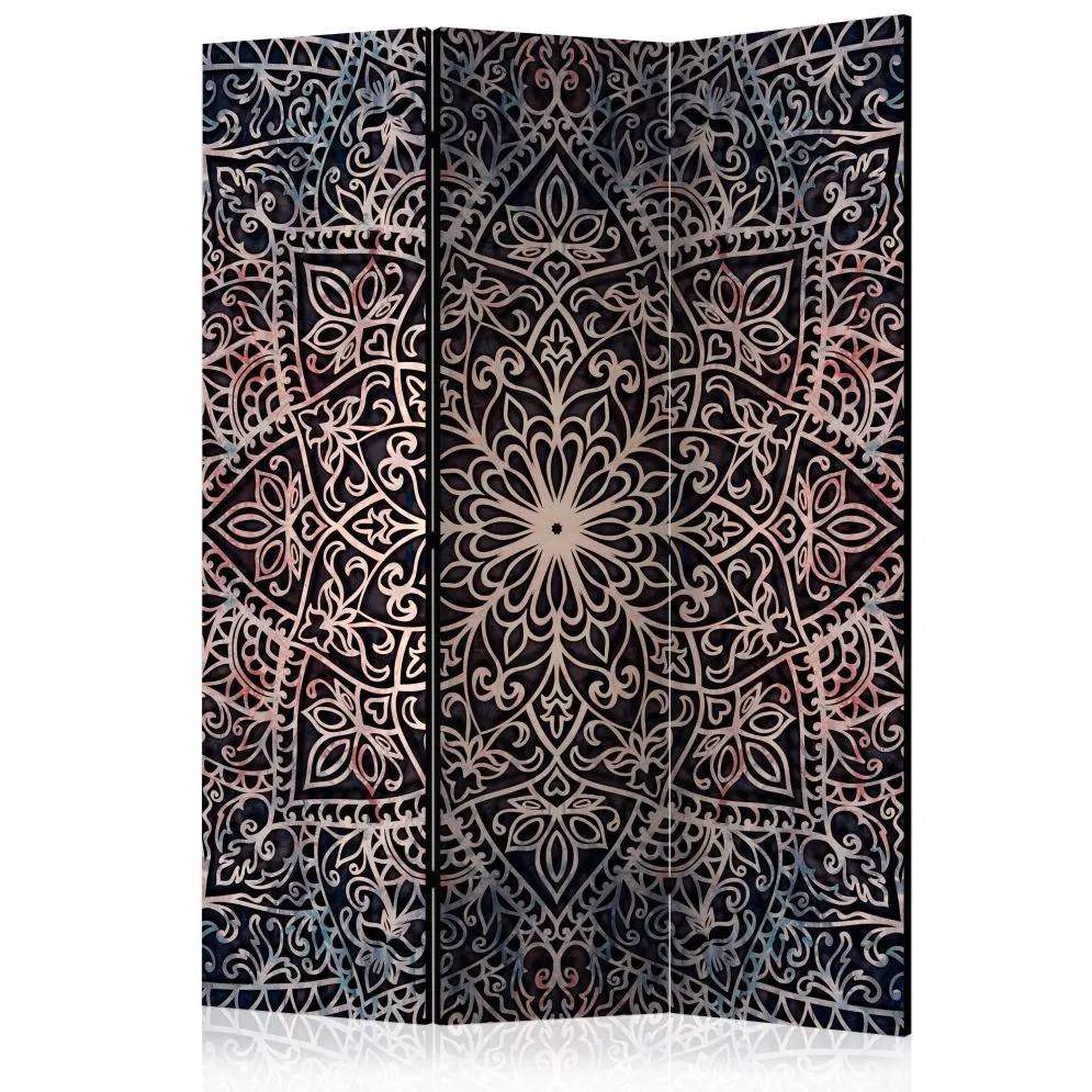 Parawan jednostronny Orient 135x172 cm 3-częściowy szary | MIRAT.