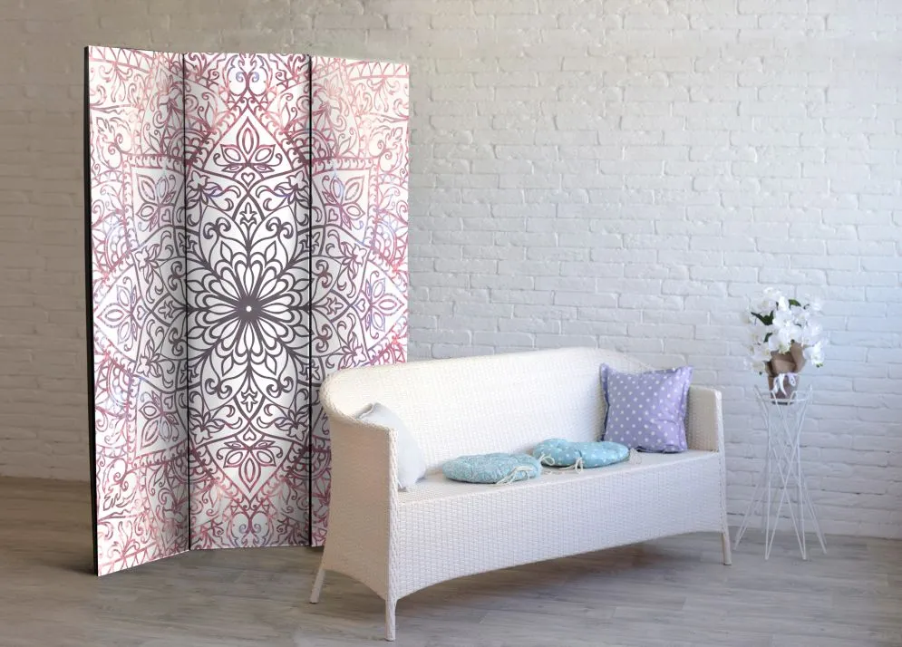 Parawan jednostronny Orient 135x172 cm 3-częściowy biały | MIRAT.