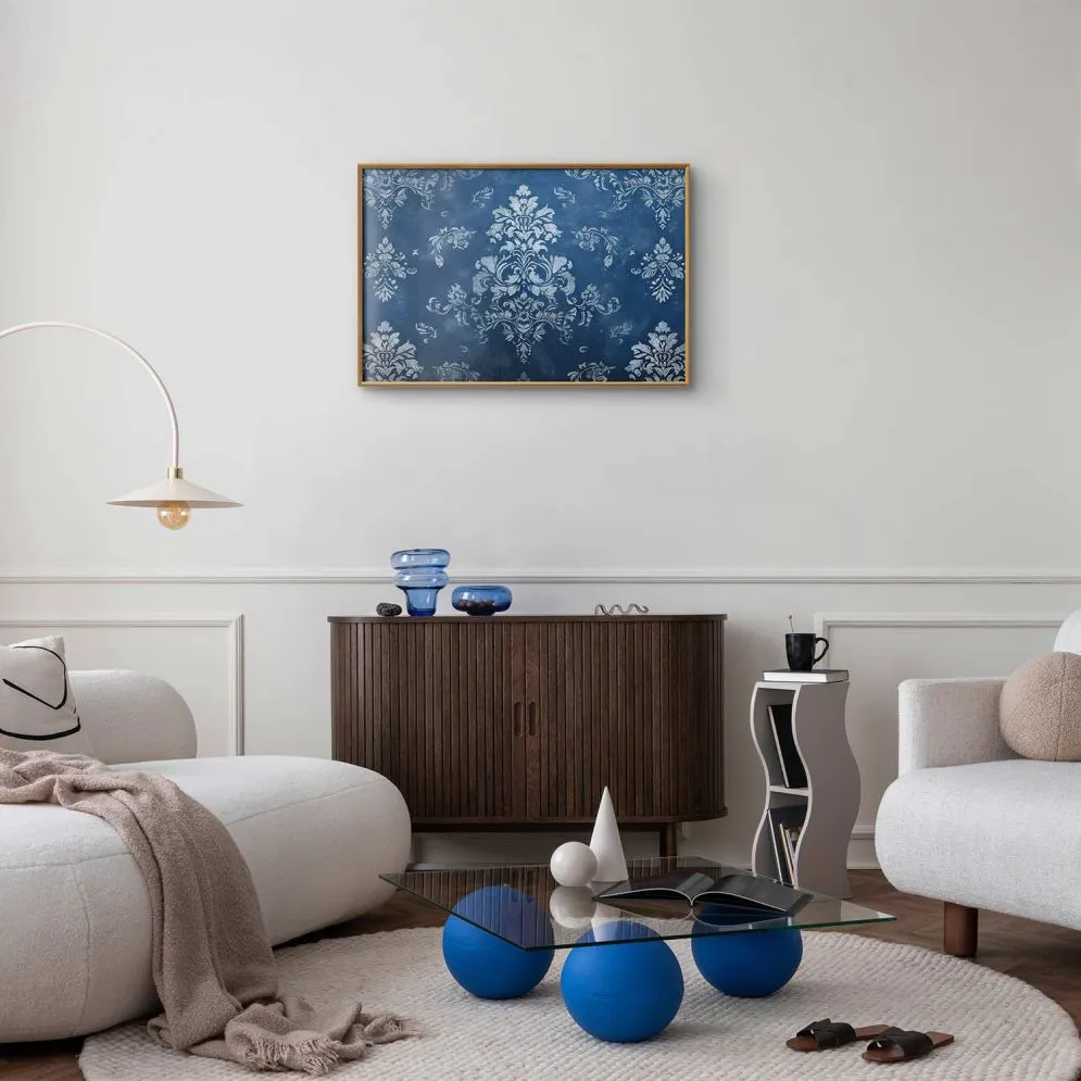 Plakat Retro ornament 42x29,7 cm z ramą złotą bez marginesu | MIRAT.