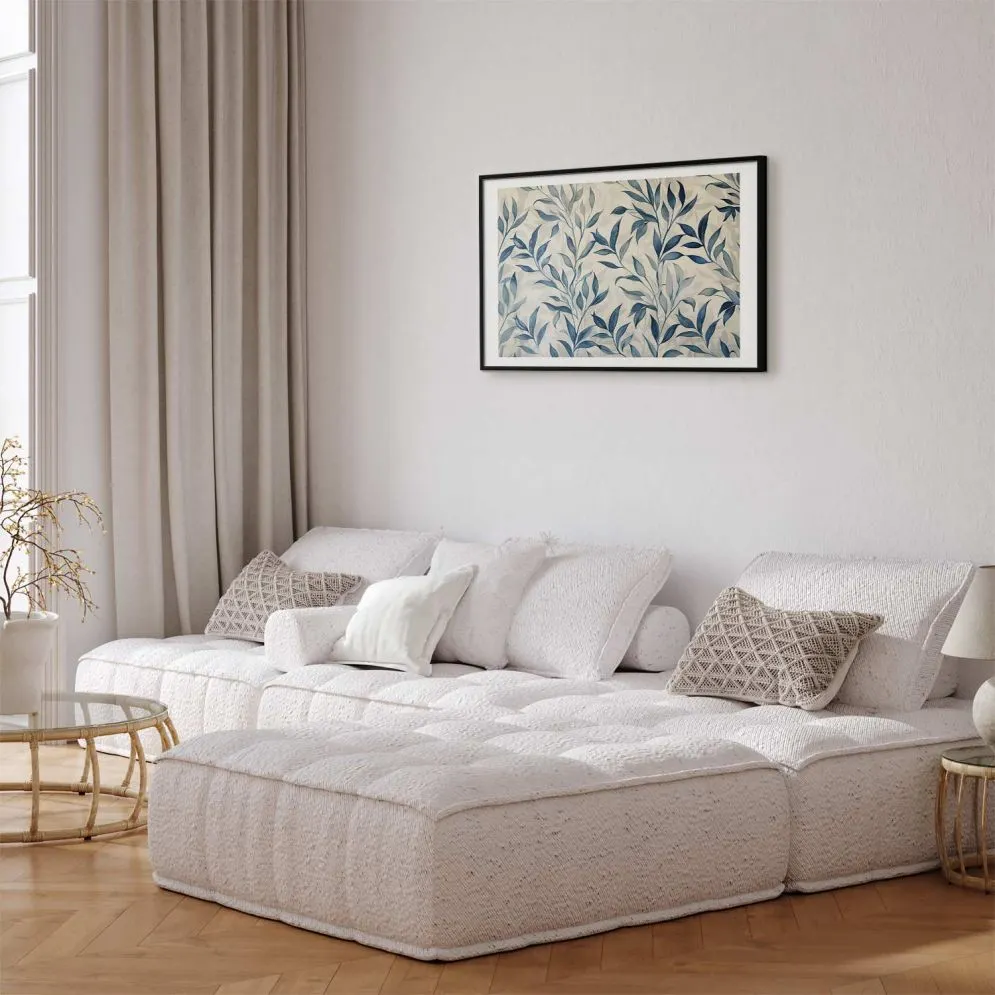 Plakat Motyw botaniczny 30x21 cm z ramą czarną z marginesem | MIRAT.