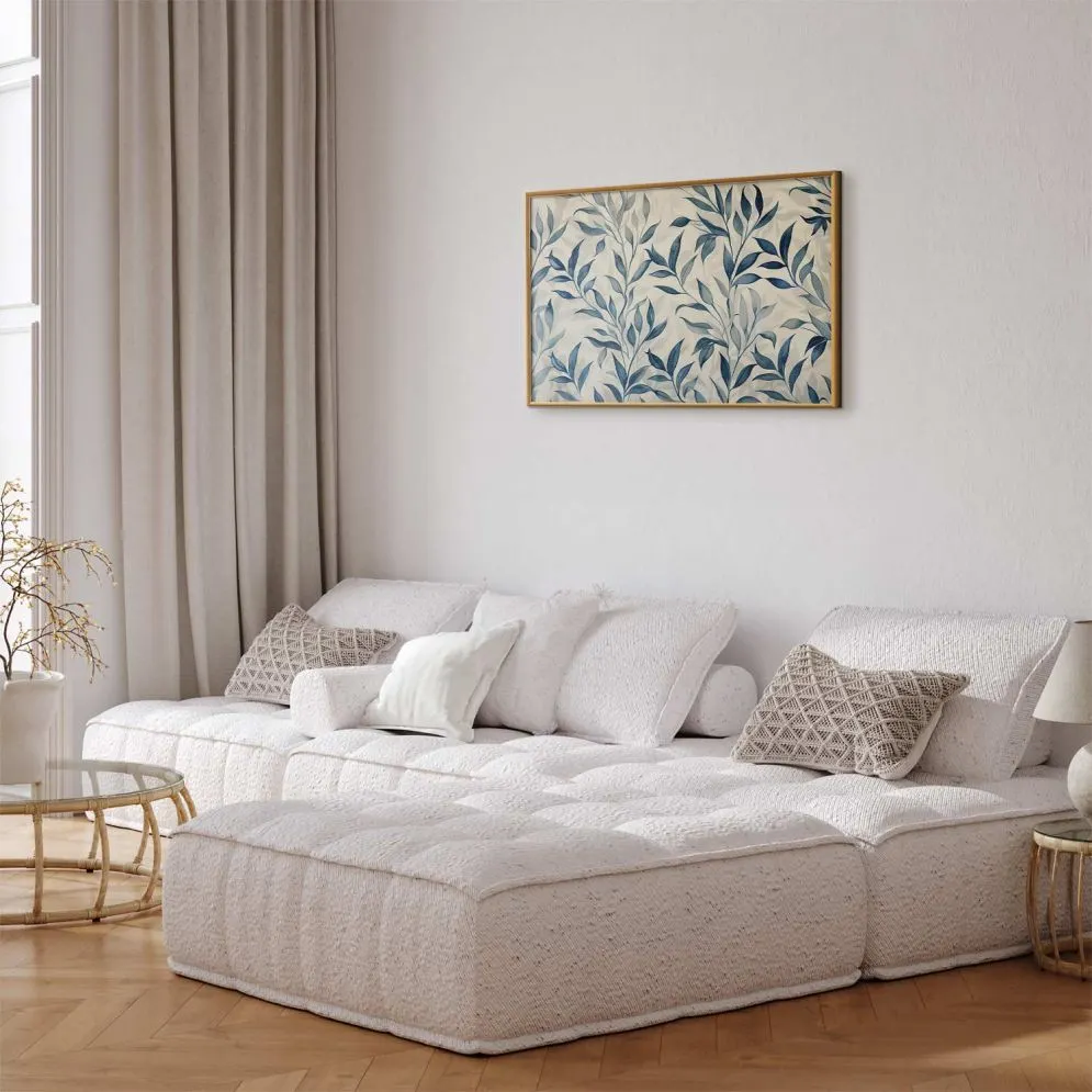 Plakat Motyw botaniczny 90x60 cm z ramą złotą bez marginesu | MIRAT.