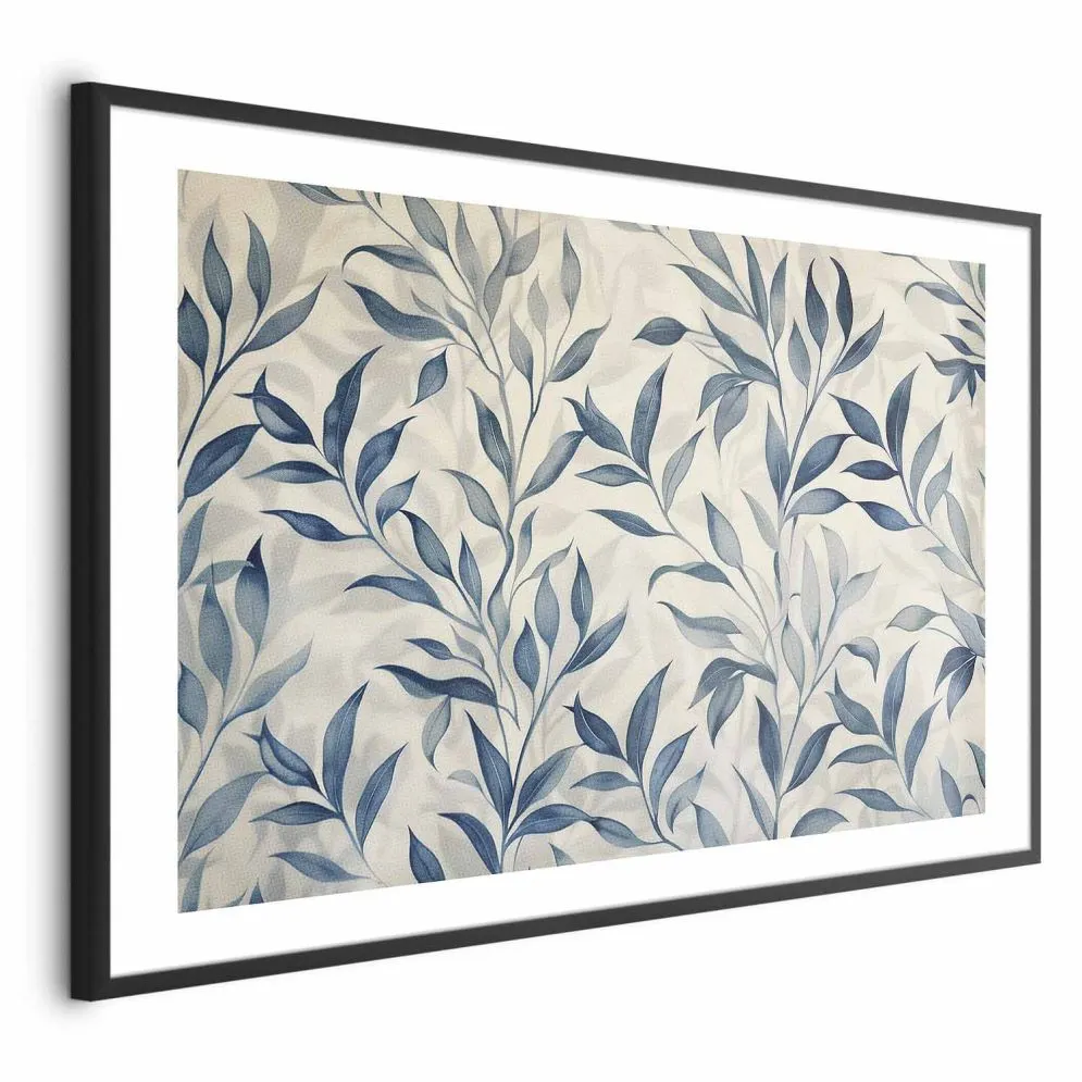 Plakat Motyw botaniczny 30x21 cm z ramą czarną z marginesem | MIRAT.