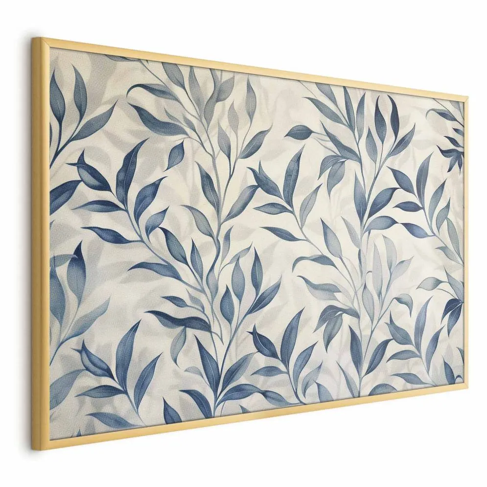 Plakat Motyw botaniczny 90x60 cm z ramą złotą bez marginesu | MIRAT.
