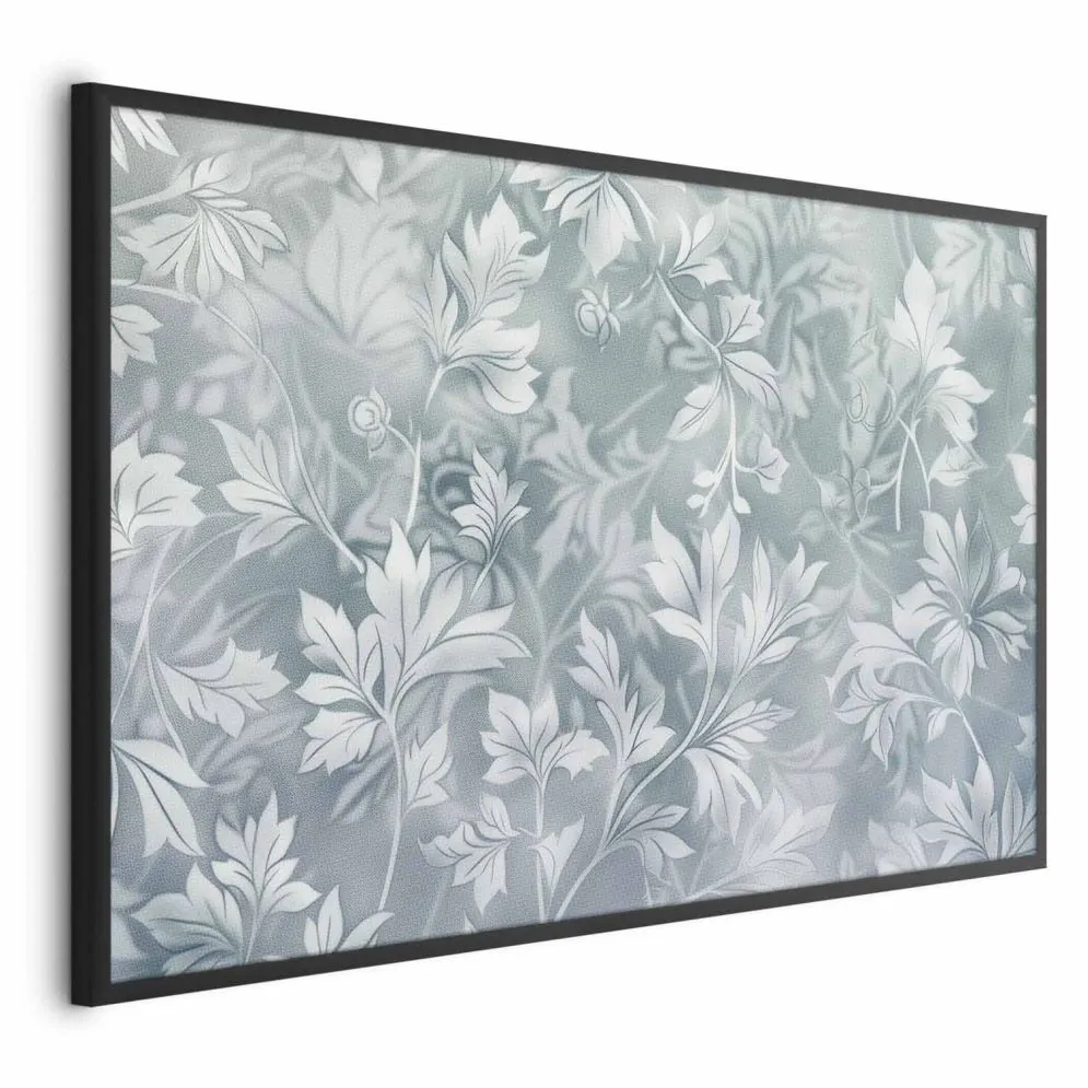 Plakat Przetarte wzory roślinne 30x21 cm z ramą czarną bez marginesu | MIRAT.