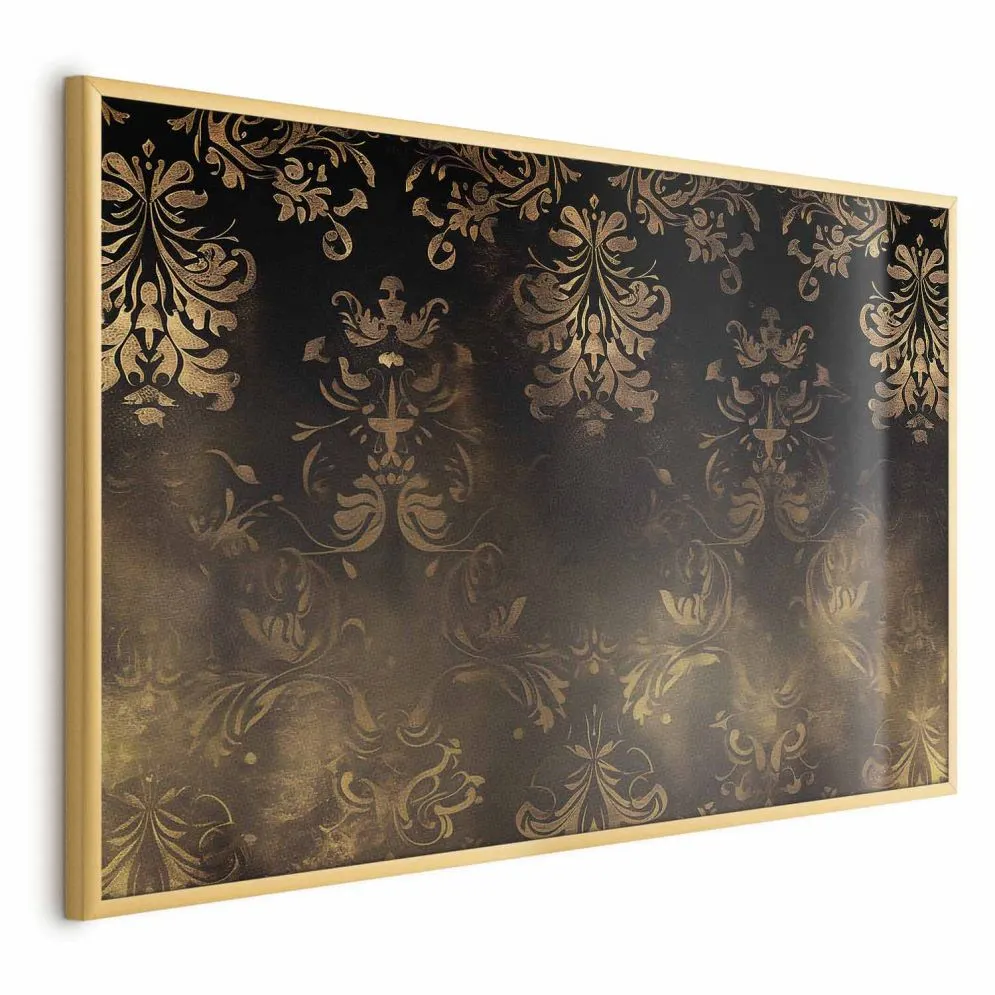 Plakat Barokowe wzory 90x60 cm z ramą złotą bez marginesu | MIRAT.