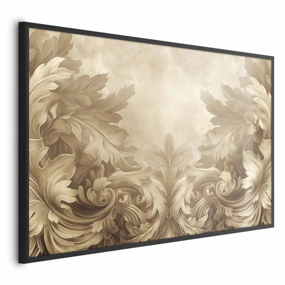Plakat Rzeźbione ornamenty 90x60 cm z ramą czarną bez marginesu | MIRAT.