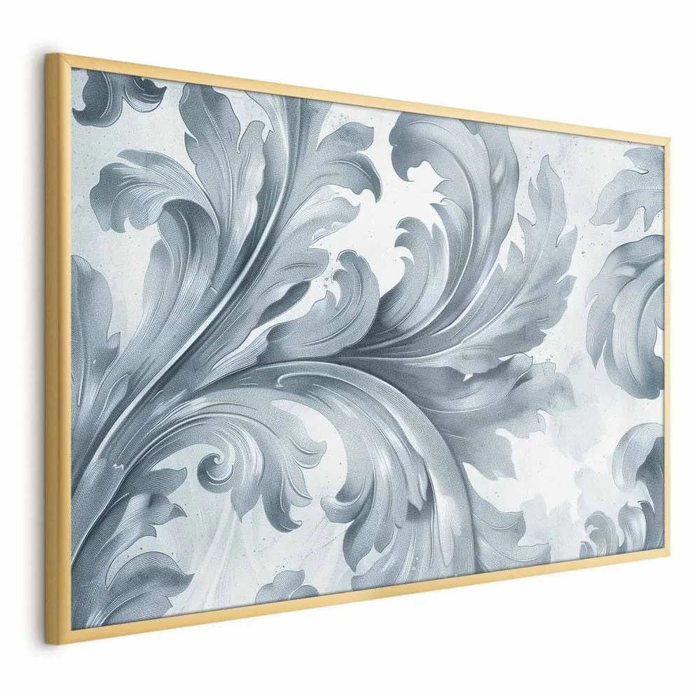 Plakat Kamienny ornament 90x60 cm z ramą złotą bez marginesu | MIRAT.