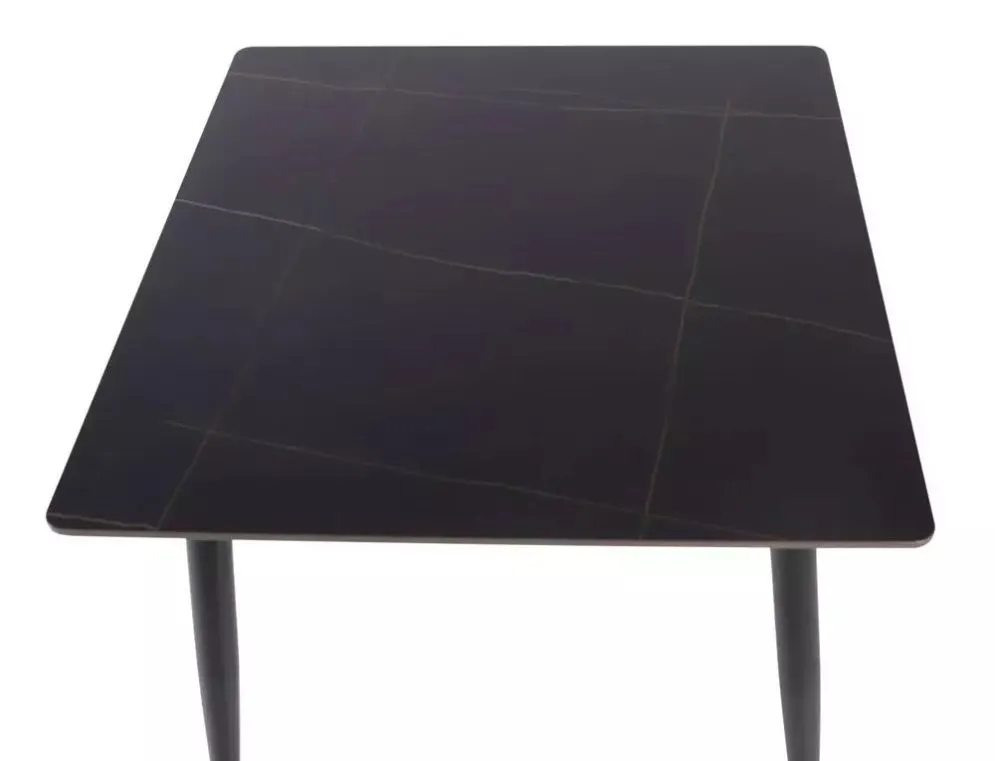 Stół ceramiczny Rion w czarnym marmurze 130x70 cm|MIRAT styl LOFT