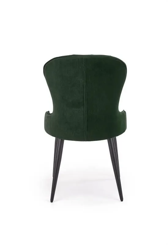 Krzesło K366 VELVET ciemno zielone na metalowych nogach | MIRAT. styl GLAMOUR