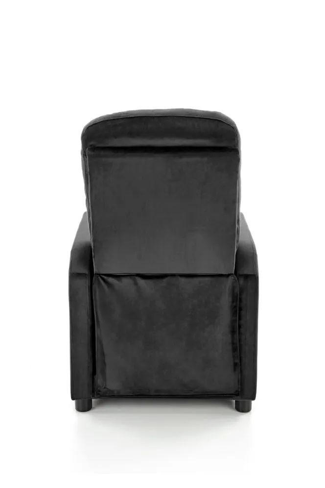 Fotel FELIPE 2 VELVET czarny z funkcją relaks | MIRAT. styl LOFT