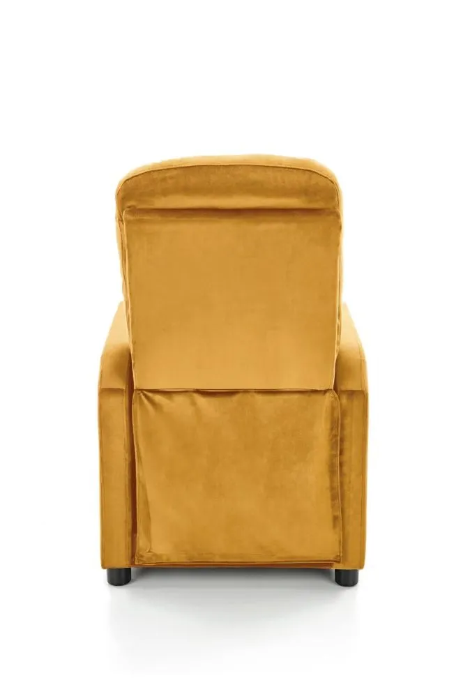 Fotel wypoczynkowy FELIPE 2 VELVET musztardowy rozkładany | MIRAT. styl LOFT