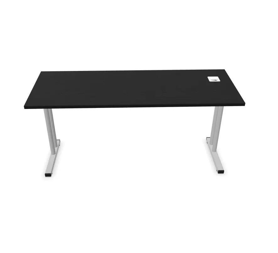 Biurko EASY SPACE C-LEG RC 160x60cm czarne grafitowe proste I sklep meblowy MIRAT.