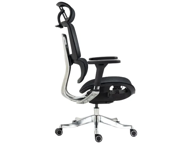 Elegancki fotel obrotowy Winner Lux czarny z mechanizmem Multiblock | MIRAT