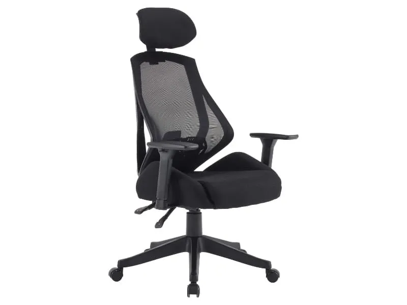 Certyfikowany fotel ergonomiczny Q-406 M czarny z atestem | MIRAT