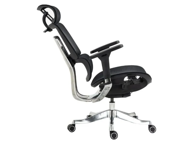 Elegancki fotel obrotowy Winner Lux czarny z mechanizmem Multiblock | MIRAT