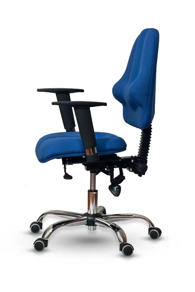 Ergonomiczny fotel z regulowanymi podłokietnikami niebieski CLASSIC PRO