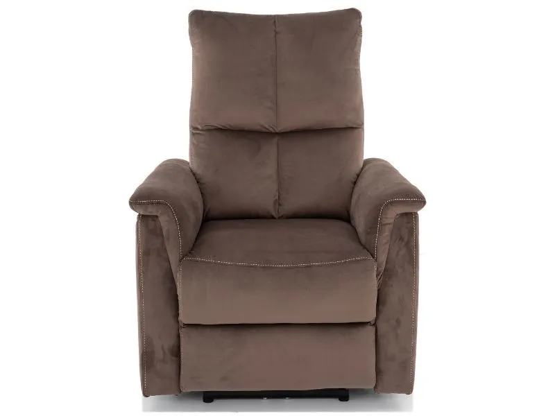 Fotel relaksacyjny z USB Neptun Velvet cappuccino | MIRAT