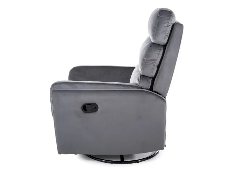 Fotel rozkładany z kołyską ARGOS VELVET Szary | MIRAT