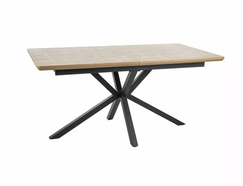 Stół rozkładany LOGAN 160(200)x90 dąb/czarny mat do jadalni I sklep meblowy MIRAT. styl LOFT