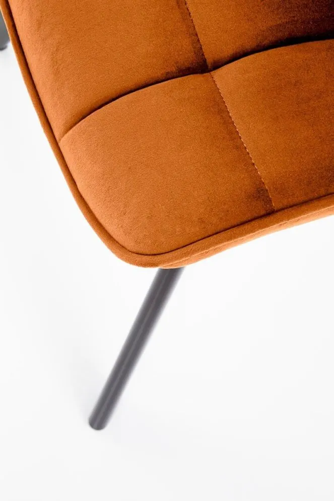 Krzesło tapicerowane K332 VELVET cynamonowe pikowane I sklep meblowy MIRAT. styl LOFT