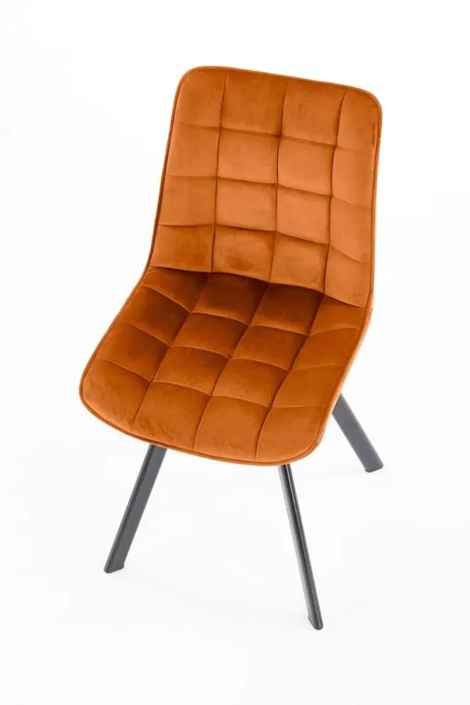 Krzesło tapicerowane K332 VELVET cynamonowe pikowane I sklep meblowy MIRAT. styl LOFT
