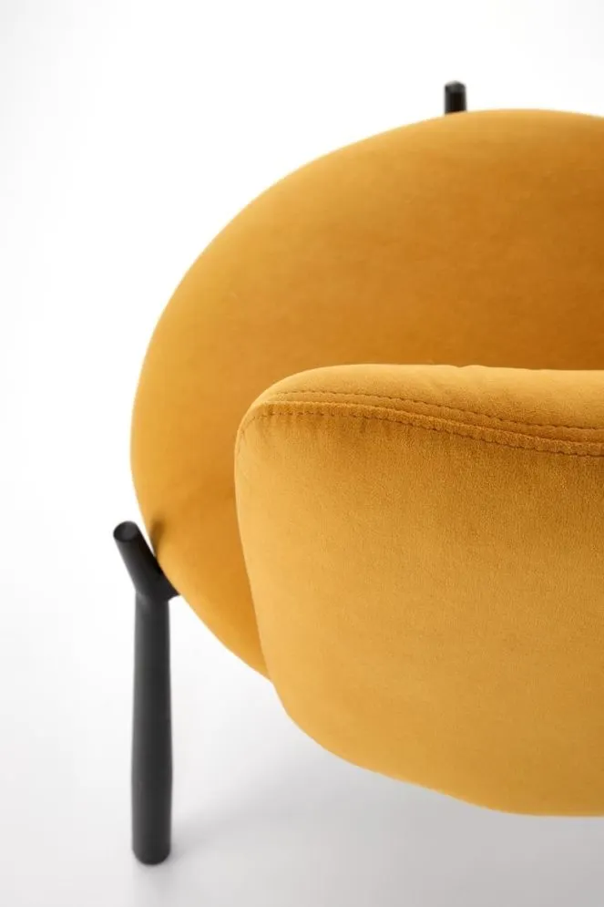Krzesło tapicerowane K531 VELVET musztardowe welurowe I sklep meblowy MIRAT. styl LOFT