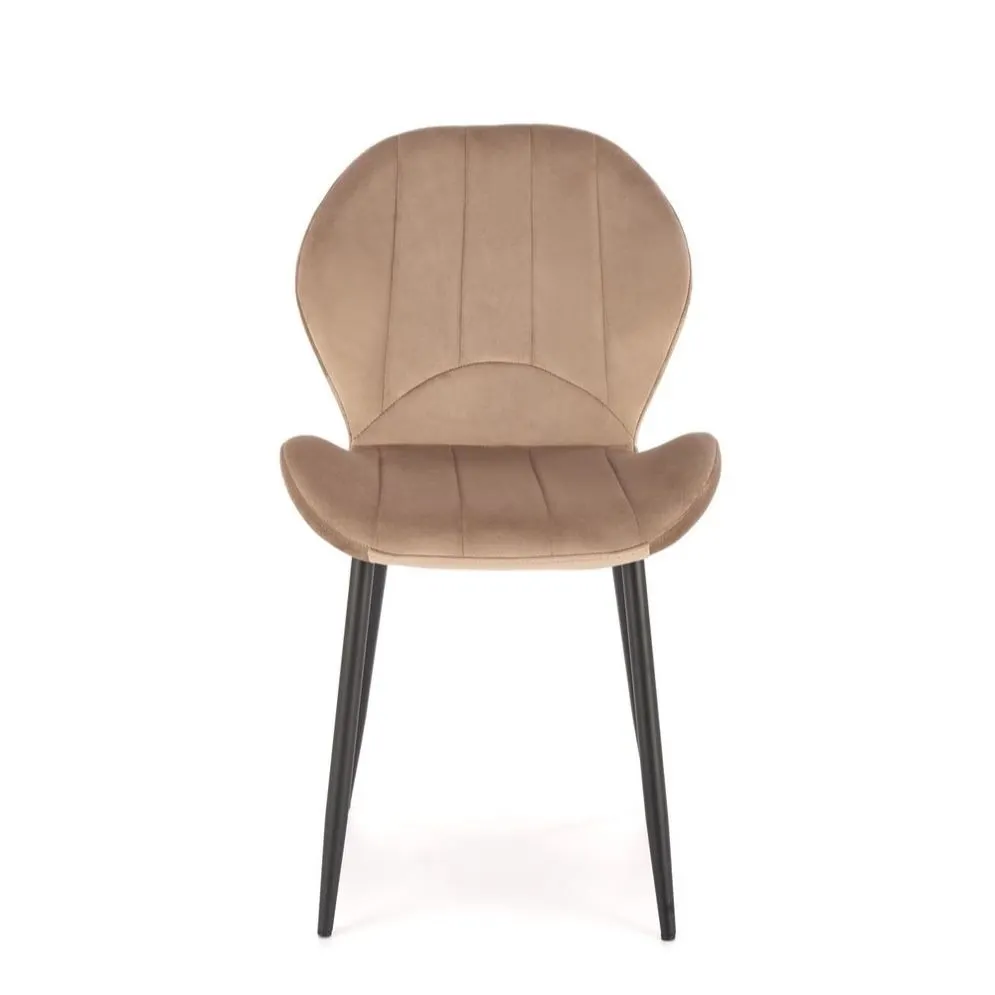Krzesło tapicerowane K538 VELVET beżowe eleganckie I sklep meblowy MIRAT. styl GLAMOUR, LOFT
