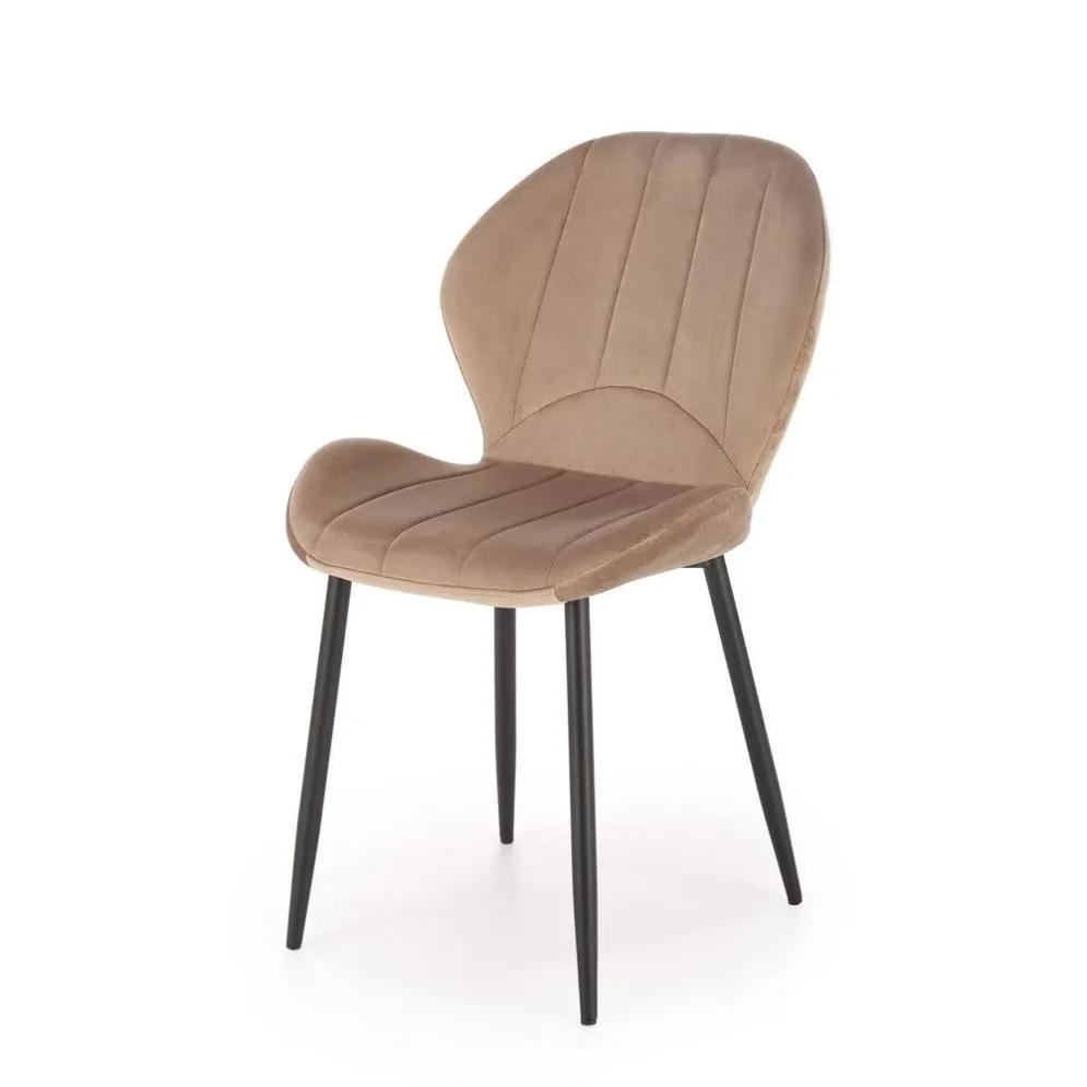 Krzesło tapicerowane K538 VELVET beżowe eleganckie I sklep meblowy MIRAT. styl GLAMOUR, LOFT