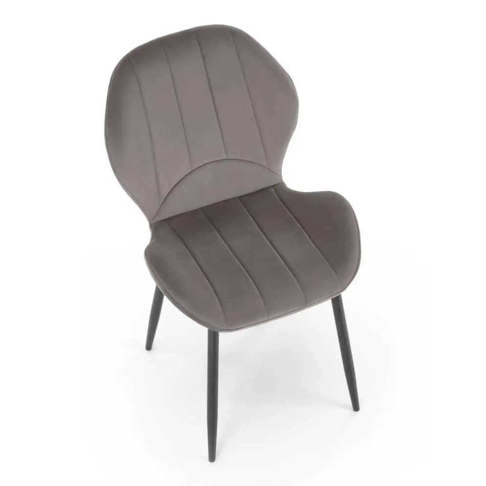 Krzesło tapicerowane K538 VELVET szare do jadalni I sklep meblowy MIRAT. styl GLAMOUR, LOFT