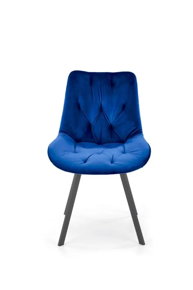 Krzesło tapicerowane K519 VELVET granatowe obracane welurowe I sklep meblowy MIRAT. styl GLAMOUR