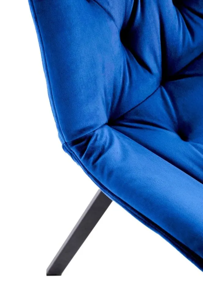 Krzesło tapicerowane K519 VELVET granatowe obracane welurowe I sklep meblowy MIRAT. styl GLAMOUR
