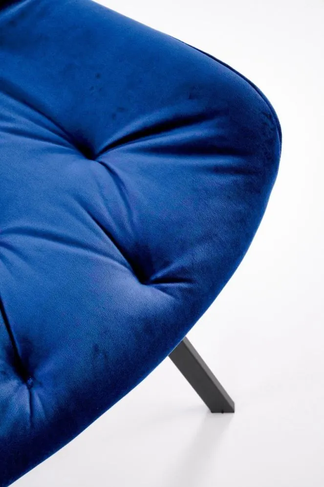 Krzesło tapicerowane K519 VELVET granatowe obracane welurowe I sklep meblowy MIRAT. styl GLAMOUR