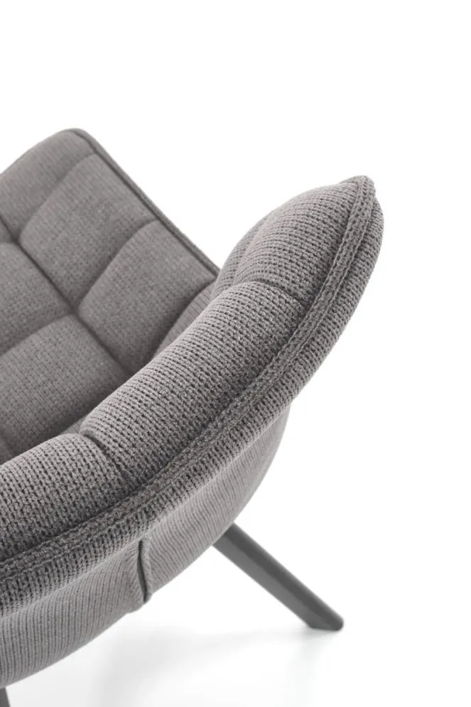 Krzesło tapicerowane K549 szare na metalowej podstawie I sklep meblowy MIRAT. styl LOFT