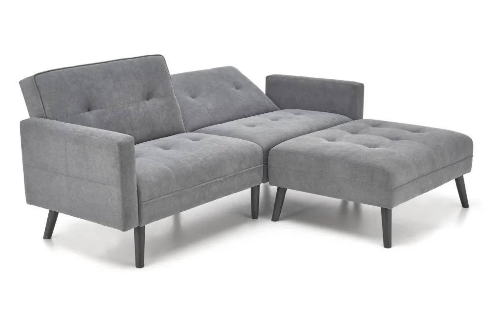 Sofa rozkładana CORNELIUS szara z podnóżkiem I sklep meblowy MIRAT.
