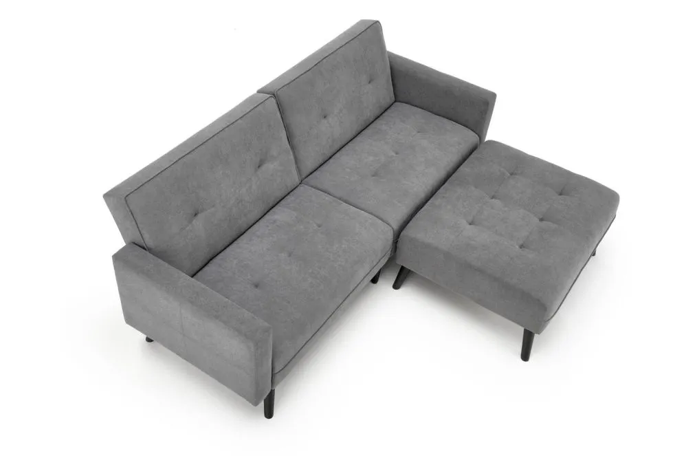 Sofa rozkładana CORNELIUS szara z podnóżkiem I sklep meblowy MIRAT.