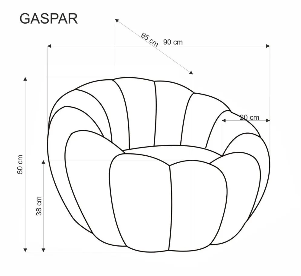 Fotel GASPAR 2 musztardowy muszelkowy I sklep meblowy MIRAT.