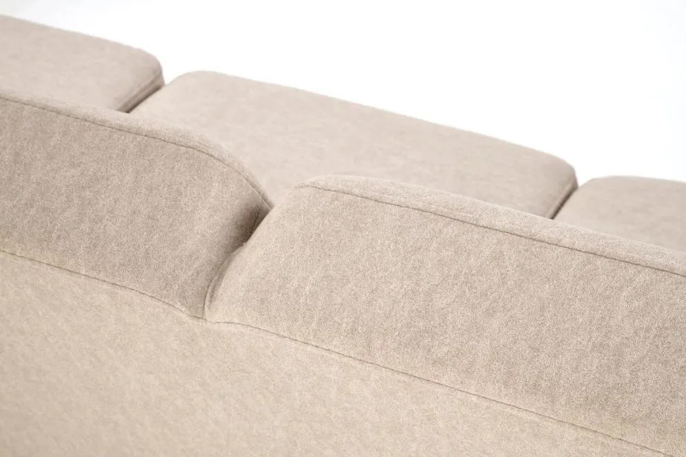 Sofa MILANO 3S beżowa/orzech nierozkładana I sklep meblowy MIRAT. styl SKANDYNAWSKI