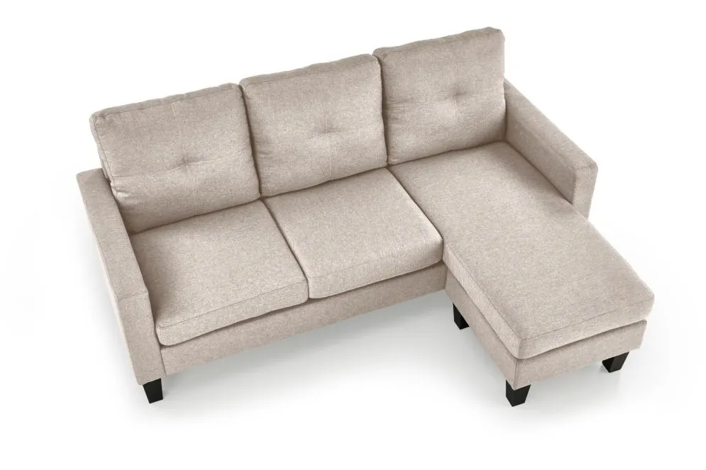Sofa GERSON beżowa z podnóżkiem na nóżkach I sklep meblowy MIRAT.