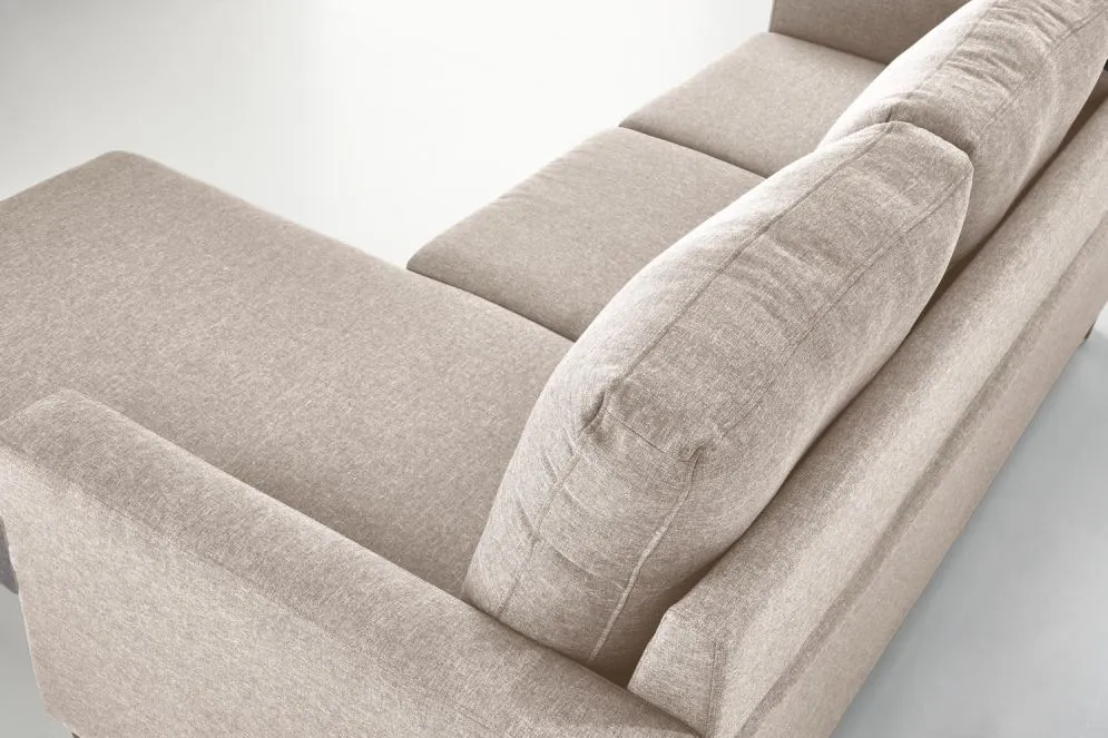 Sofa GERSON beżowa z podnóżkiem na nóżkach I sklep meblowy MIRAT.