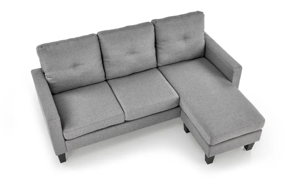 Sofa GERSON szara z podnóżkiem 3-osobowa I sklep meblowy MIRAT.