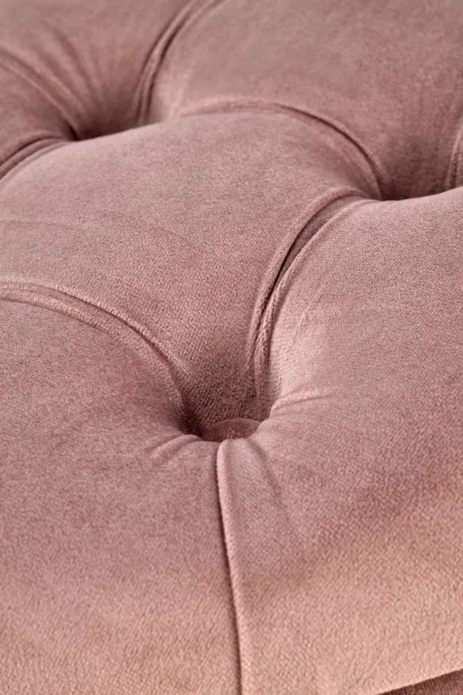 Pufa NUNEZ VELVET różowa ze schowkiem pikowana I sklep meblowy MIRAT. styl GLAMOUR