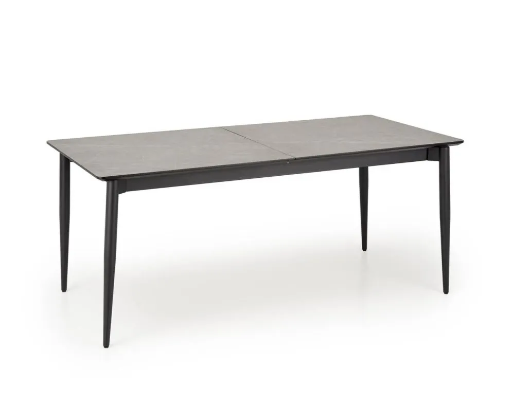 Stół rozkładany CHARLES 180(260)x90 szary marmur/czarny 10-osobowy I sklep meblowy MIRAT. styl LOFT