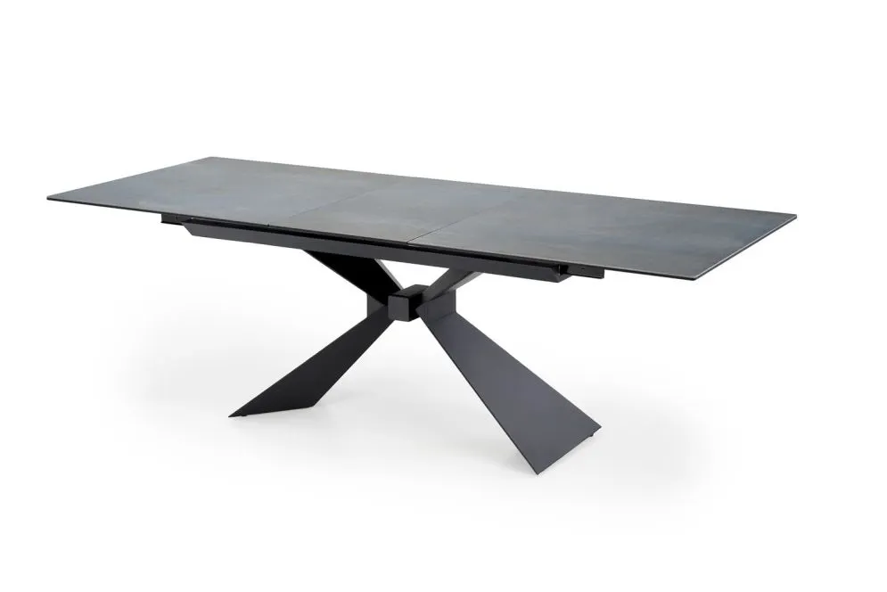 Stół rozkładany LUCIANO 180(230)x90 niebieski marmur/czarny na metalowej podstawie I sklep meblowy MIRAT. styl LOFT