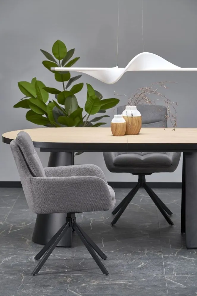 Stół rozkładany GIACOMO dąb naturalny/czarny loftowy I sklep meblowy MIRAT. styl LOFT