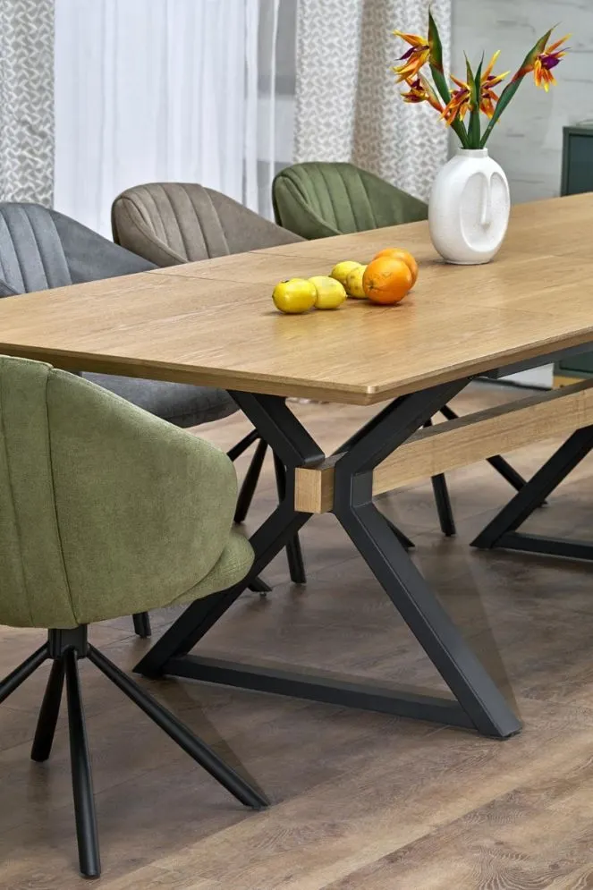 Krzesło tapicerowane K533 cappuccino/czarne obracane na metalowych nogach I sklep meblowy MIRAT. styl LOFT