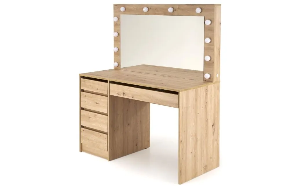 Toaletka HOLLYWOOD XL dąb artisan I sklep z lustrem meblowy MIRAT.