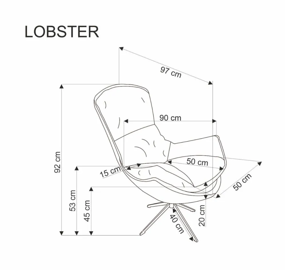 Fotel obrotowy LOBSTER beżowy bez kółek I sklep meblowy MIRAT.