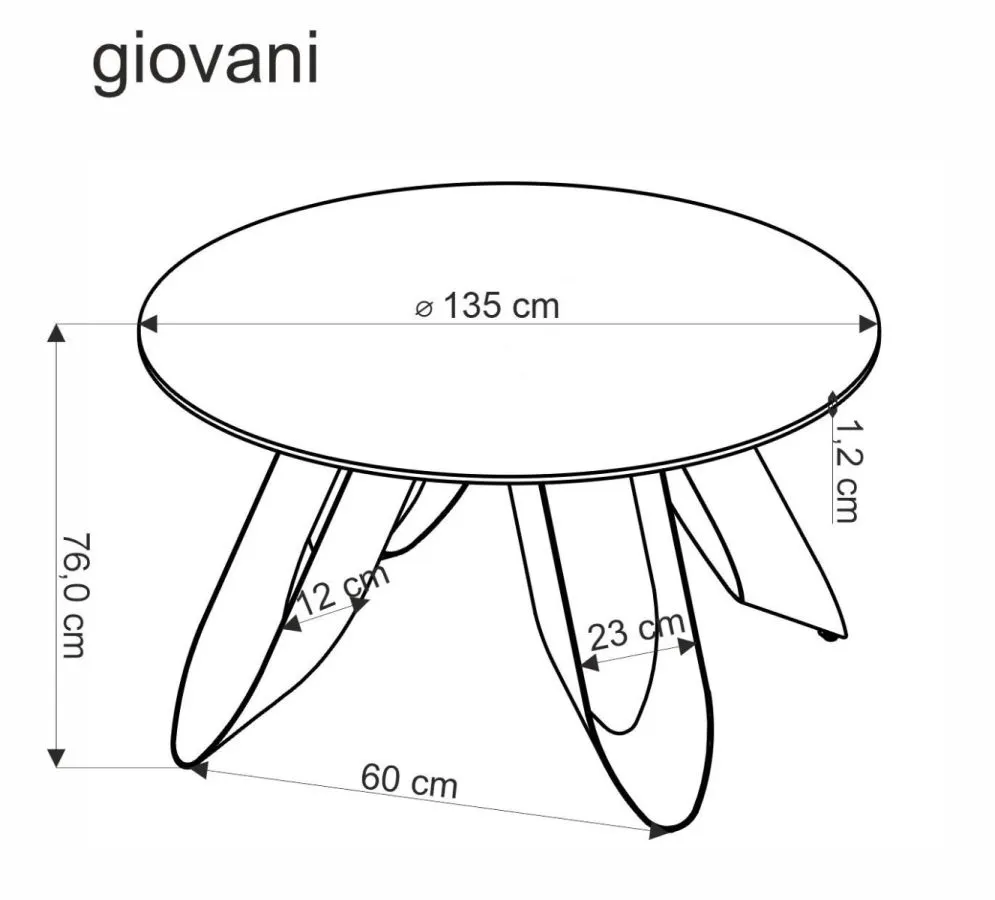 Stół okrągły GIOVANI 135x135 zielony marmur/czarny loftowy I sklep meblowy MIRAT. styl LOFT